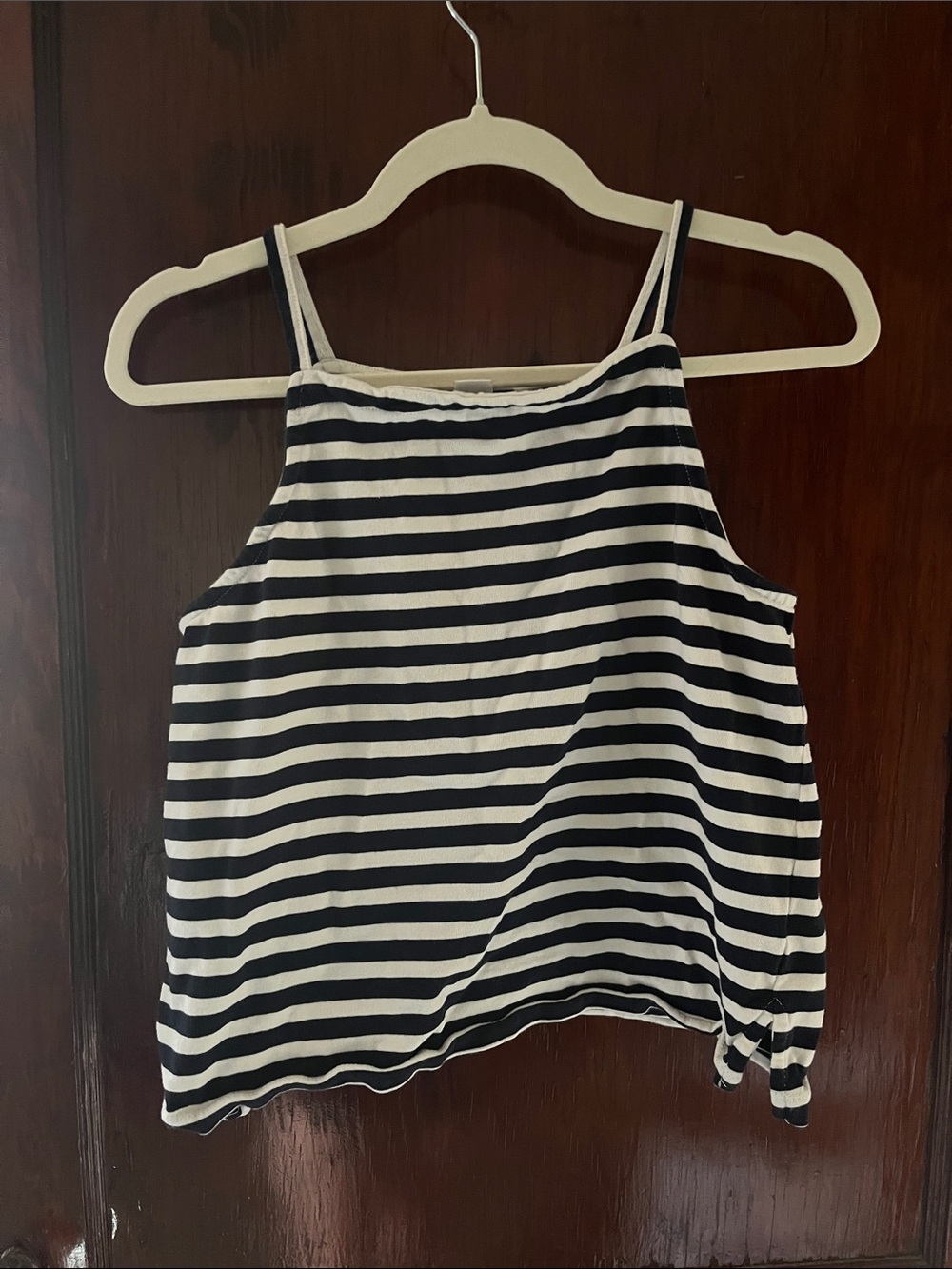 J.Crew Factory Navy and White Striped Tank Top